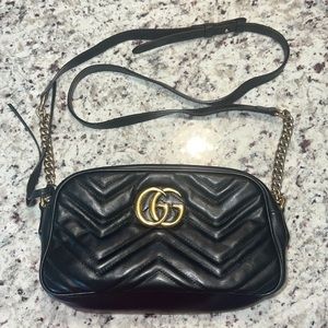 Gucci black MarMont crossbody